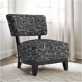 thumbnail image 2 of JERFIT Modern Accent Chair Armless with Cushioned Seat, Black Fabric Upholstery & Tapered Legs for Living Room, Bedroom, 2 of 8