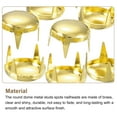 thumbnail image 4 of 100Pack 9mm Gold Round Dome Studs Metal Claw Beads Nailhead for Leather Craft Clothes Belt Bag Shoes, 4 of 6