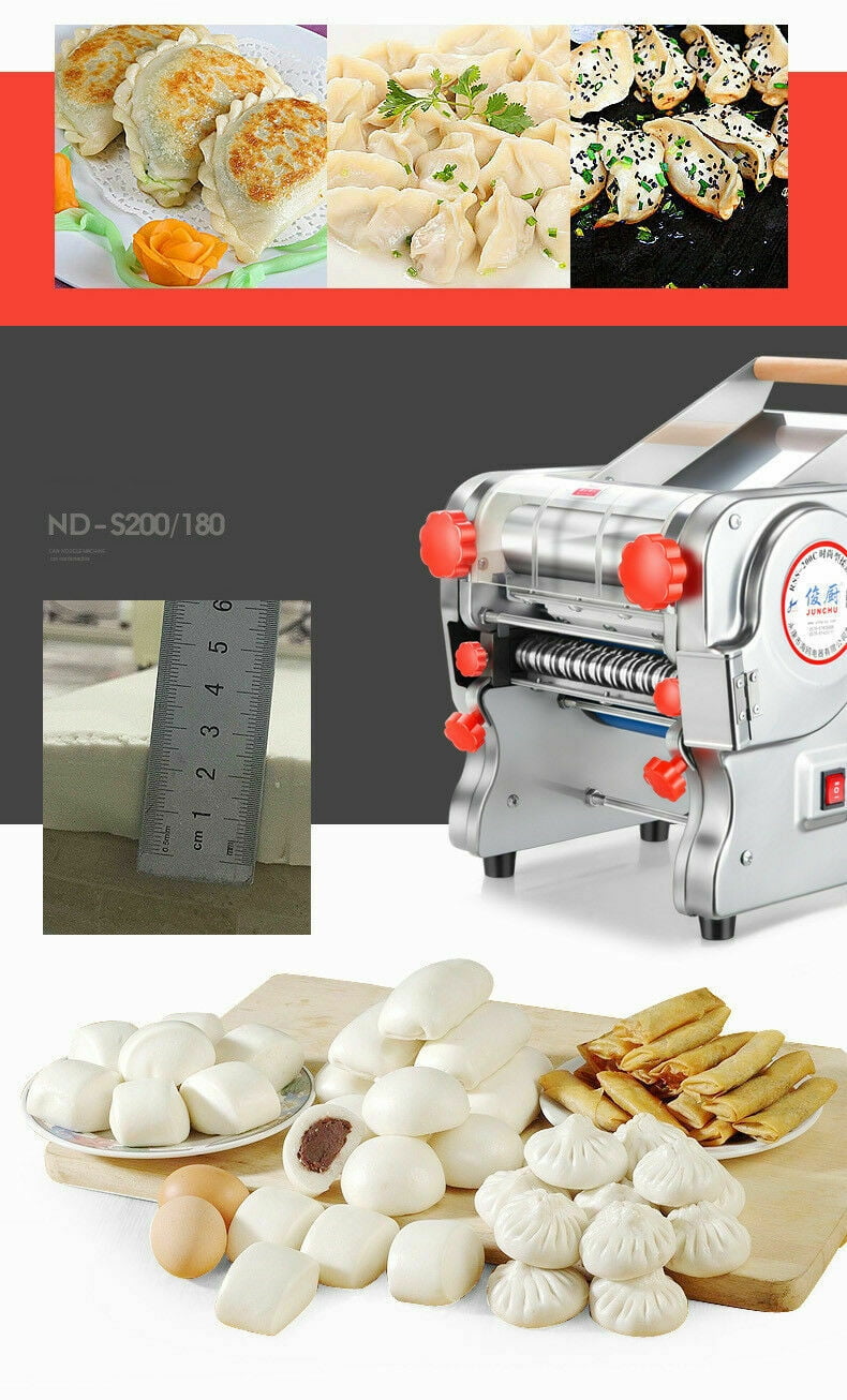 Shanna Pasta Noodle Maker, 110V 135W Electric Stainless Steel Pasta Roller Machine Dumpling Skin Noodle Machine Spaghetti Machine ( Noodle Machine