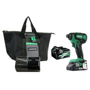 Factory-Reconditioned Metabo HPT WH18DBFL2TM 18V Brushless Lithium-Ion 1/4 in. Cordless Impact Driver Kit (3 Ah/5 Ah) (Refurbished)