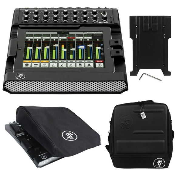 Mackie DL1608 Lightning 16-ch. Mixer w/lPad Control+Bag+iPad Tray Kit+Dust Cover