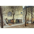 thumbnail image 2 of Félix Brard 18x13 Black Ornate Wood Framed Double Matted Museum Art Print Titled - Place De Montrouge, 14th Arrondissement of Paris, January 25-29, 1918 (1918), 2 of 5