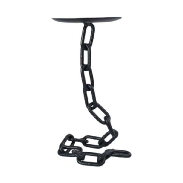 Candelabro de hierro,Candelabro de té con cadena de hierro de estilo vintage,Candelabro creativo de arte en hierro para centro de mesa,Candelabro de escritorio de estilo retro,Candelabro