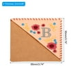 thumbnail image 2 of Uxcell Embroidered Corner Bookmark Cute Flower Stitched Handmade Book Page Mark for Book Lover Teacher Pink Letter B, 2 of 6