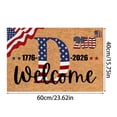 thumbnail image 3 of USA 250th Anniversary Alphabet Doormat, Patriotic 4Th of July Door Mats,Crystal Velvet Indoor Outdoor Rug with Letters,Decor for Home Entryway, Patio,23.6*15.7 In., 3 of 7
