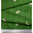 thumbnail image 3 of Soimoi Green Heavy Satin Fabric Dot & Honey Bee Insect Decor Fabric Printed Yard 54 Inch Wide, 3 of 3