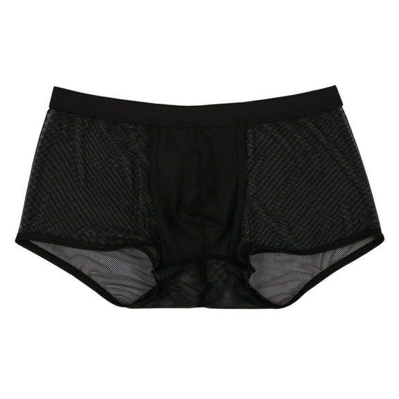Sngxgn Men's Underwear Boxer Briefs Regular Long Mens Boxer Briefs Underwear Men(Black,S)