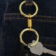 thumbnail image 4 of CxhicLuv Spring Double Ring Keychains, Portable Waist Hangers, Premium Material for Vehicle Keys & Daily Use, Exquisite Design Adds Sophistication, Ideal Gift for Family & Friends, Gold, 4 of 4