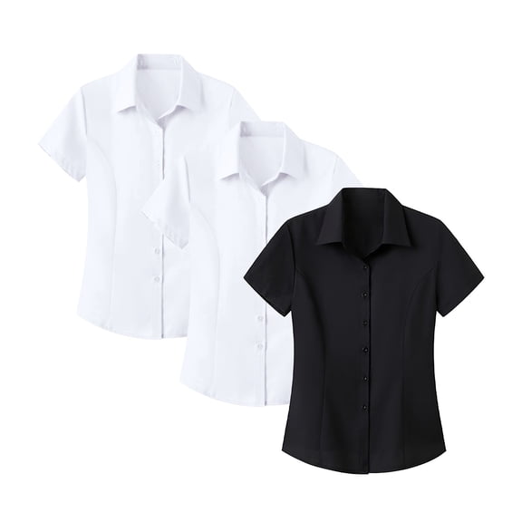 Shirts For Women Women's Interview Formal Outfit Clothing Without Ironing Short Sleeved Shirt For Women Business Short Sleeved Shirt For Womens Tops