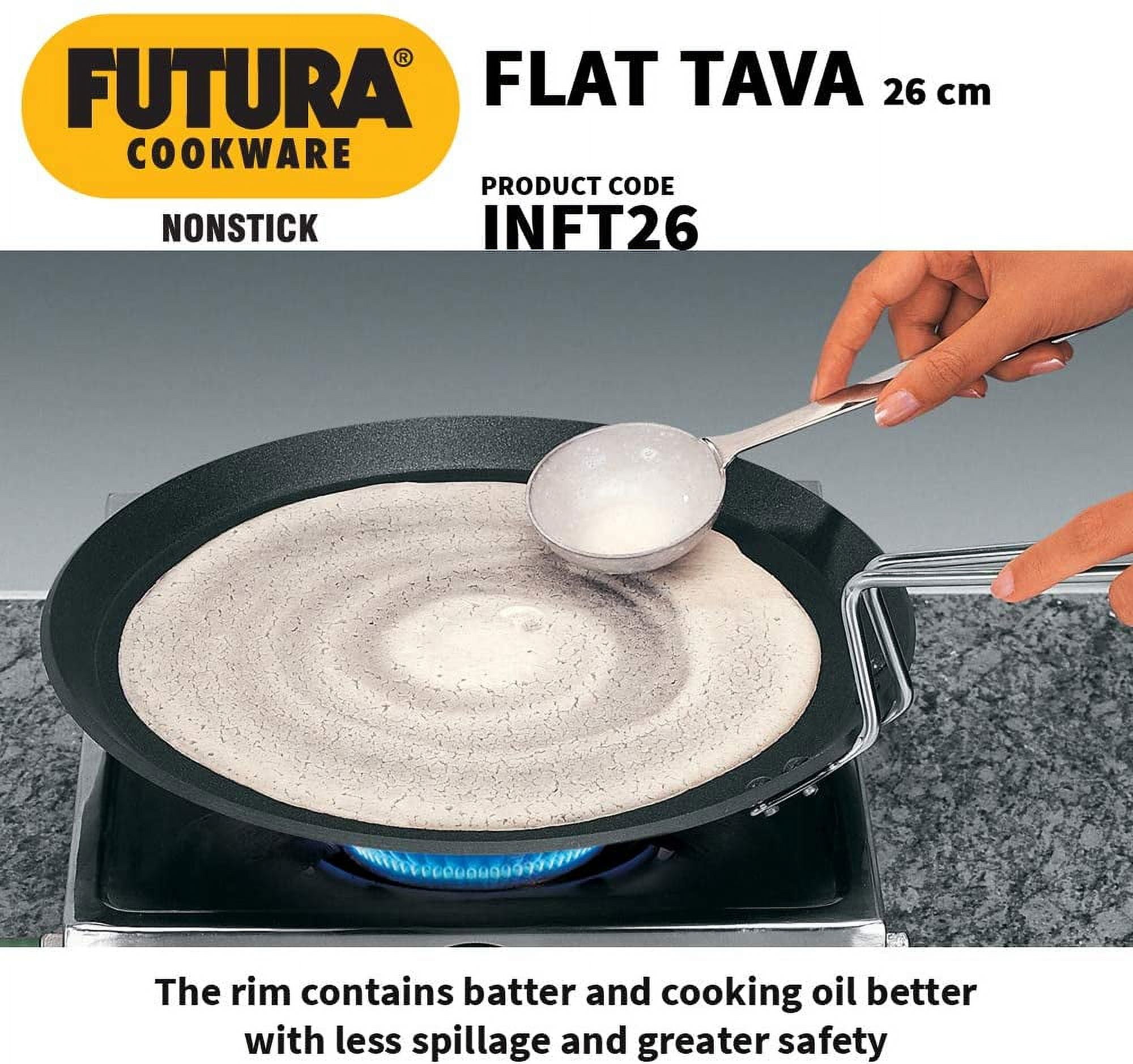 Hawkins Futura Non-stick Induction Compatible 10" Flat Tava Griddle