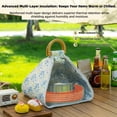 thumbnail image 4 of Foldable Waterproof Picnic Blanket with Carry Handle, Multifunctional Portable 2-in-1 Basket Blankets for Beach Camping Park Family Outings Festivals Grass Party, 4 of 8