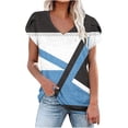 thumbnail image 2 of DPTALR T-shirt Imprimé pour Femmes Col en V Ample, 2 of 4