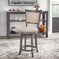 thumbnail image 4 of Simple Living  French Country 24-inch Counter Height Swivel Bar Stool Rustic Brown French Country, Country, 4 of 5