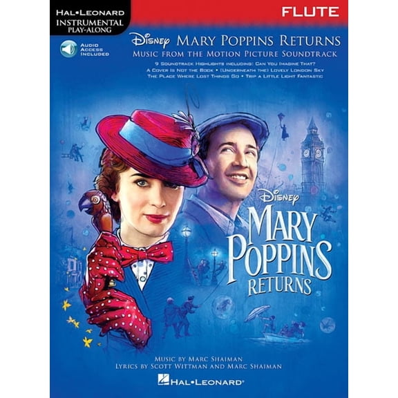 Mary Poppins Returns for Flute: Instrumental Play-Along Series, (Paperback)