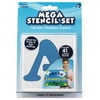 Kids Craft Jumbo Letters & Numbers Stencils, 41 Piece