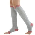 thumbnail image 2 of LNFINTDO 3 Pairs Zipper Compression Socks Women Support Stockings with Open Toe Toeless, 2 of 5
