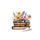 thumbnail image 1 of Pegatinas de pared para ventanas de centros comerciales, puertas de cristal, decoraciones navideñas, película transparente de PVC, libros, patrones de flores, una pegatina, 1 of 2