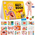 thumbnail image 1 of Freebear Montessori Busy Book for Kids, Human Body Anatomy Book for Toddlers, Preshool Kindergarten Learning Activities, Autism Sensory Toys, Travel Toys, Gifts for Girls and Boys 4 5 6 7 8 Years, 1 of 5