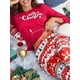 thumbnail image 2 of Conjunto de pijama navideño para mujer, camiseta con estampado de letras de manga larga y pantalones con estampado de alces, ropa de dormir, 2 of 4