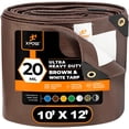thumbnail image 1 of Lona Ultra Resistente Xpose Safety 10x12 pies Marrón/Blanco 20 Mil, 1 of 8