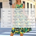 thumbnail image 3 of VBVC Women's Floral Print Sleeveless Fit and Flare Midi Dress , Ladies' Crew Neck Casual Summer Dress , Beach Vacation Flowy Sundress For Women,Yellow,S-2XL, 3 of 7