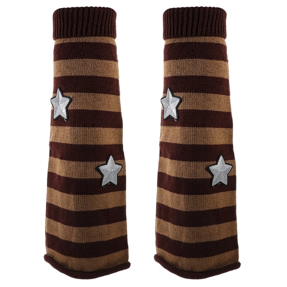 1 Pair Striped Leg Warmers Women Leg Warmers Knitting Leg Warmers Warm Leg Warmers