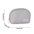 thumbnail image 2 of KIHOUT Large Semicircle Makeup Bag, Creamy Leather Waterproof Travel Cosmetic Pouch with Mirror, Portable Organizer, 2 of 2