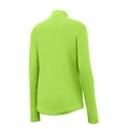 thumbnail image 4 of Sport Tek Women's PosiCharge Competitor 1/4-Zip Pullover, Lime Shock, Large, 4 of 4