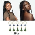 thumbnail image 3 of Unique Bargains 5 Hair Ring Pendants Christmas Elements Dreadlock Hair Clips Blue Green, 3 of 5