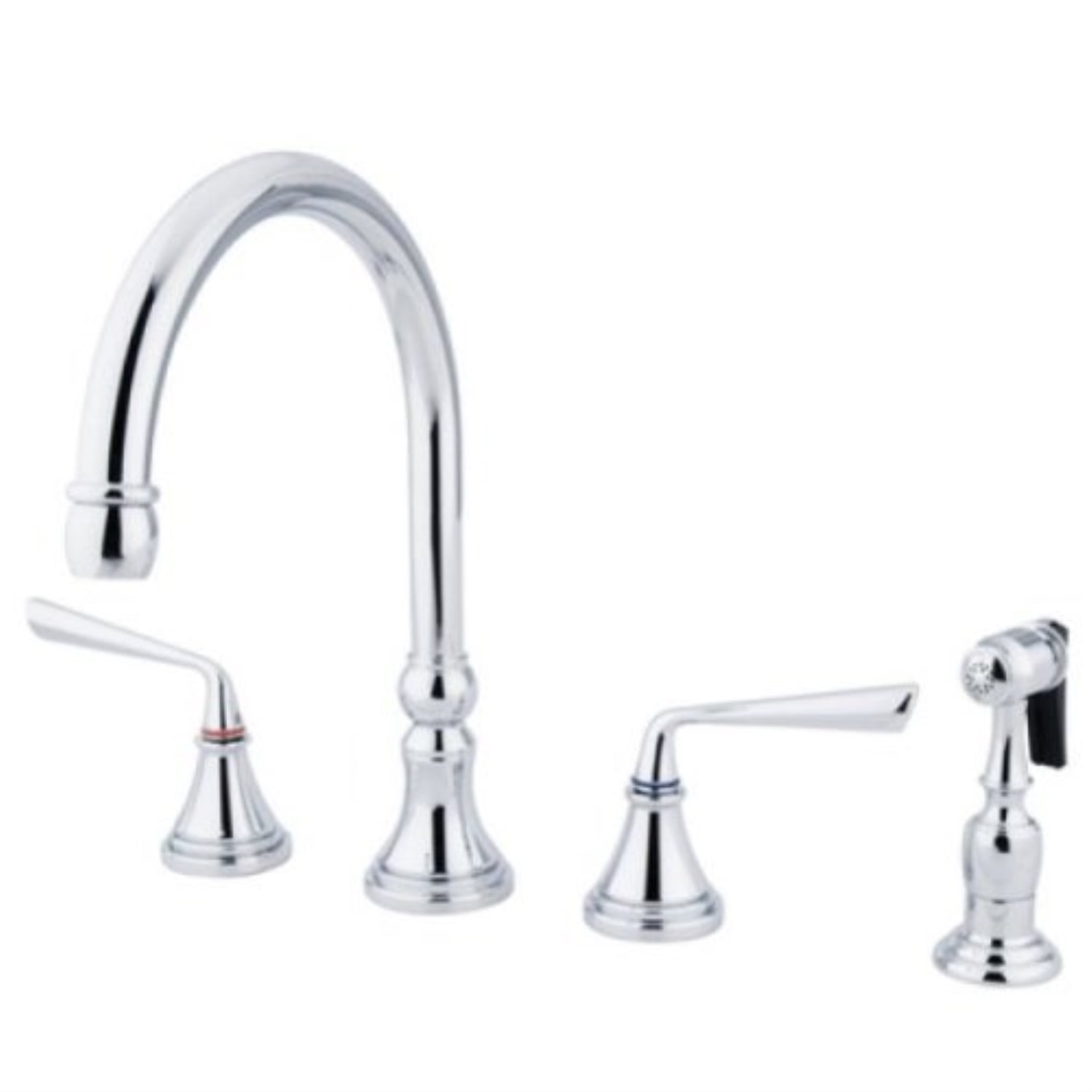 kingston brass ks2791zlbs silver sage widespread ada kitchen faucet