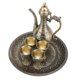thumbnail image 5 of Juego De Té Turco Vintage, Exquisita Tetera De Metal De Lujo Artesanías Para El Hogar Con 4 Tazas De Café De Lujo Y Bandeja De Té Artesanal Para Servir Vino Y Café, 5 of 7