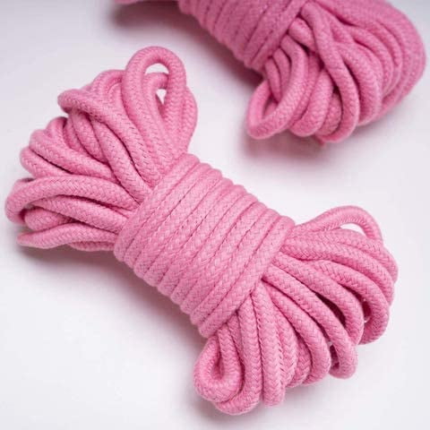 Soft Cotton Rope 10m Multi-Function Natural Durable Long Rope for Craft (Pink)by Torubia
