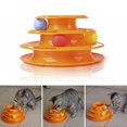 thumbnail image 2 of 3 Layer Cat Crazy Ball Disk Anti-slip Toys Interactive Amusement Plate Triple Turntable Play Disc Toy, 2 of 7