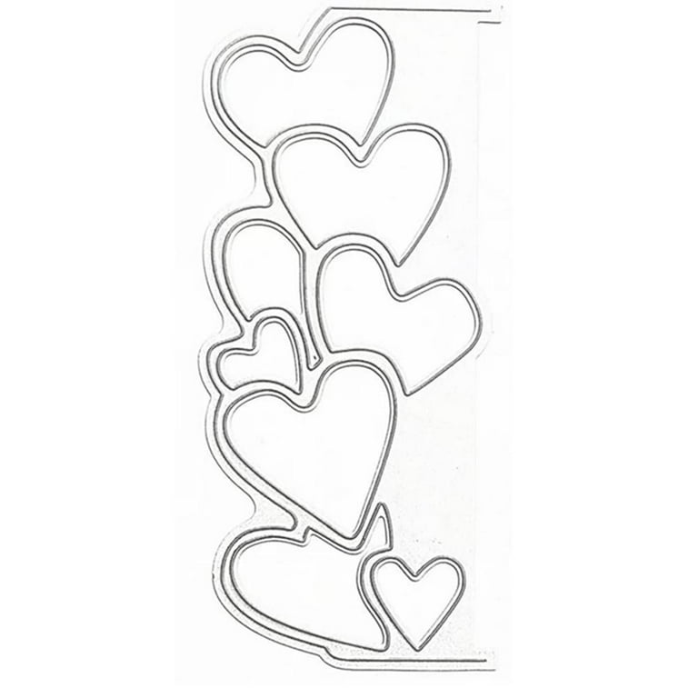 3D Clear Plastic Acrylic Heart Stickers Scrapbooking DIY Cutting Die  Material Greeting Wedding Cards Making Home Decoration