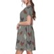 thumbnail image 2 of Balery Rooster Vestidos sueltos de manga corta para mujer, vestidos de verano 2025, vestidos casuales de corte A con vuelo., 2 of 6