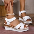 thumbnail image 6 of Willtoo Wedges Sandals for Women Open Toe Slingback Platform Wedges Sandal with Adjustable Ankle Strap Summer Slip On Arch Support Comfortable Walking Sandals Casual Dressy Beach Outdoor Sandal, 6 of 6