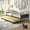 Black, variant on Metal Daybed Platform Bed Frame with Trundle Built-in Casters, Twin Size
