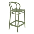 thumbnail image 2 of Compamia Victor Tabouret de Comptoir Contemporain en Résine pour Intérieur et Extérieur - Ensemble de 1, Vert Olive, 2 of 5