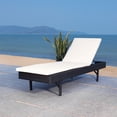 thumbnail image 2 of SAFAVIEH Outdoor Collection Cam Chaise Sunlounger Black/Beige, 2 of 12