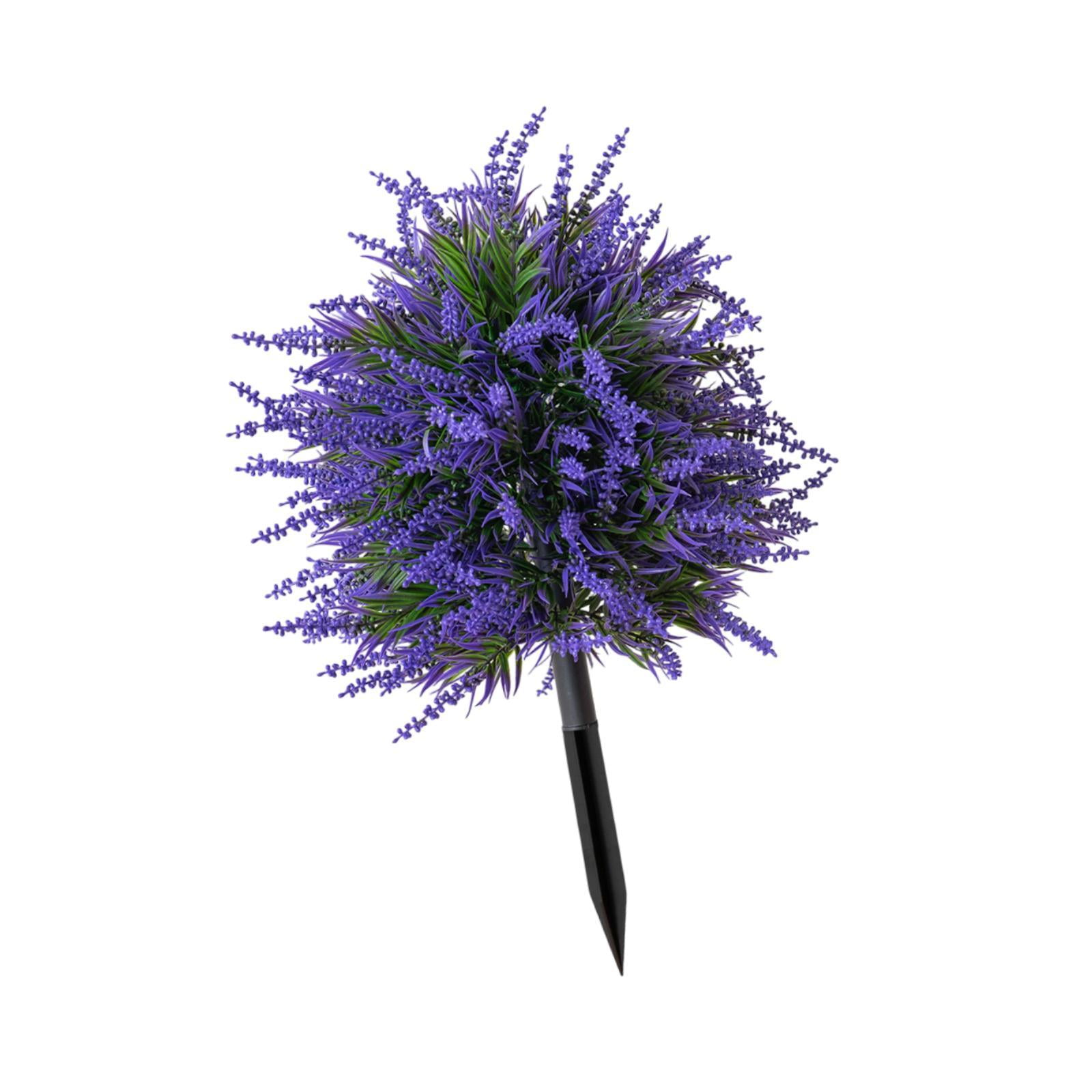 TISHITA Artificial Lavender Flower Artificial Topiary Ball Tree with Flowers Indoor Yard Entryway Courtyard Outside Porch Fake Plants