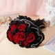 thumbnail image 4 of Cinta con volantes para envolver flores negras de 5 yardas, cinta de encaje plisada, ribete negro vintage, decoración de ramo de tela, 4 of 9