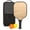 Black-8, variant on Pickleball Paddles Set Of 1, Fiberglass Surface, Wood Grain Print, 1 Paddle, 2 Balls & Bag
