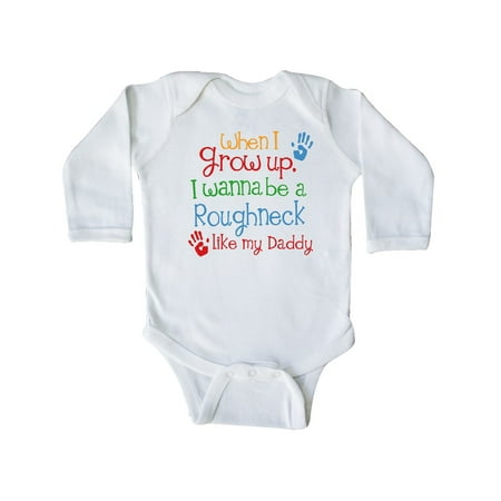 

Inktastic Future Oil Rig Roughneck Like Daddy Gift Baby Boy Long Sleeve Bodysuit