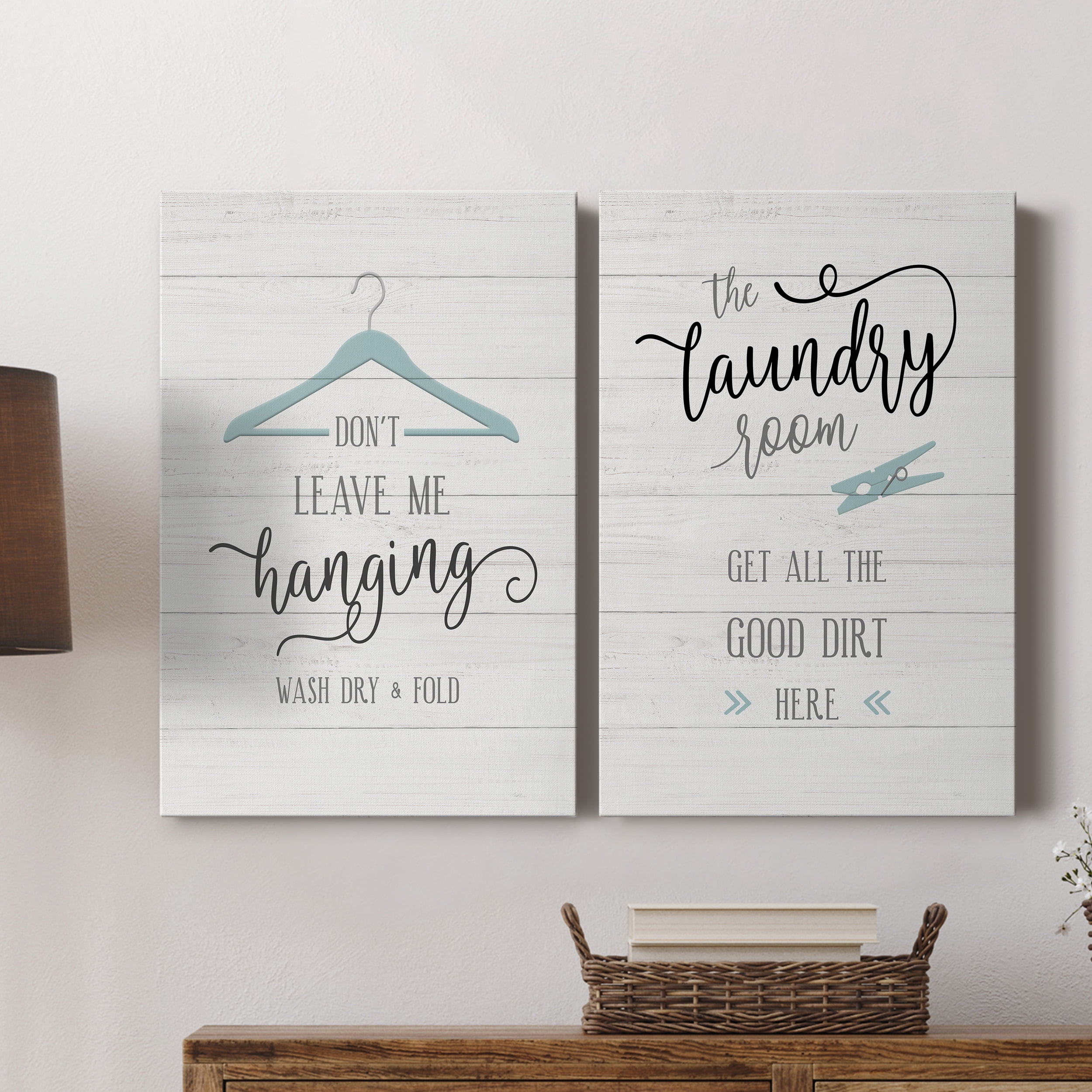 Don't Leave Premium Gallery Wrapped Canvas - Ready to Hang - Set of 2 - 32 x 48 Each