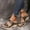 Black, variant on HKEJIAOI Womens Sandals Summer Retro Casual Flowers High-heeled Flat-bottomed Ladies Wedge Slippers