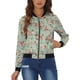 thumbnail image 1 of Chaqueta bomber para mujer Inspire Chic, corte ajustado, ligera, con cremallera, talla M, verde claro, 1 of 6