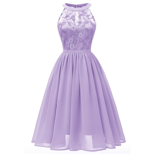 YUNAFFT Robes pour Femmes Liquidation Robe Vintage Princesse Dentelle Florale Cocktail Col Soirée Robe Évasée en Liquidation