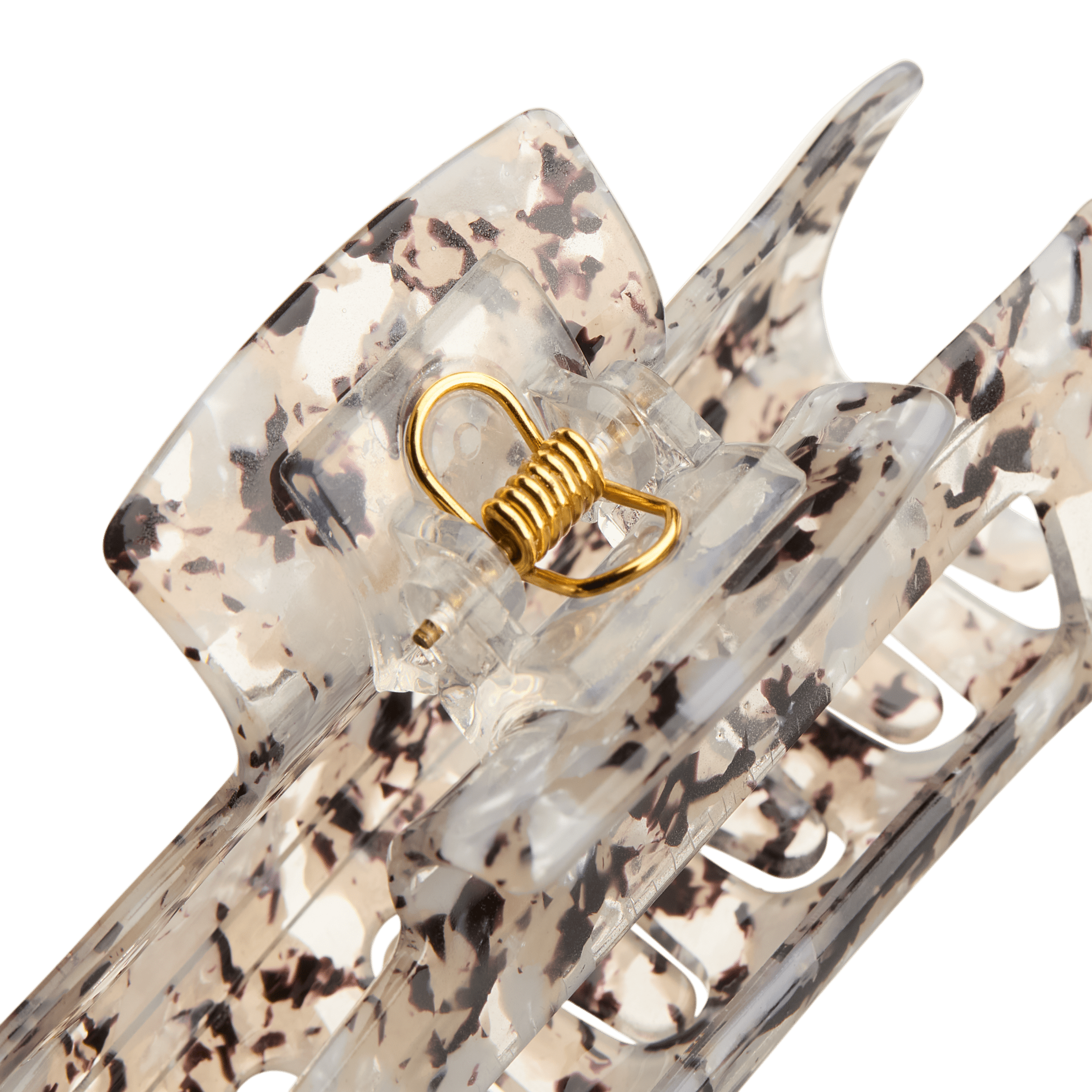 Scunci Luxe by Conair Claw Clip, Black & White Marble with Gold-Tone Hinge, 1 Count