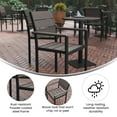 thumbnail image 6 of Flash Furniture Finch Commercial Grade Patio Chair with Arms, Stackable Side Chair with Faux Teak Poly Slats and Metal Frame, Gray/Gray, 6 of 12