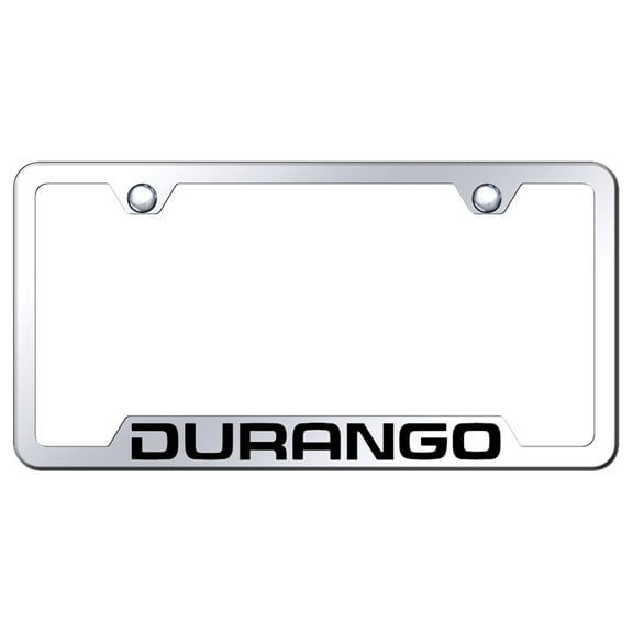 Dodge Durango Laser Etched Logo Cut-Out License Plate Frame (Chrome)